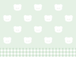 4:3しろくまちゃんのパターンチェック壁紙⭐︎