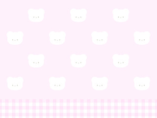 4:3しろくまちゃんのパターンチェック壁紙♪