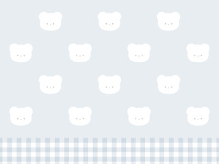 4:3しろくまちゃんのパターンチェック壁紙★