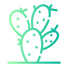cactus Line Gradient Icon