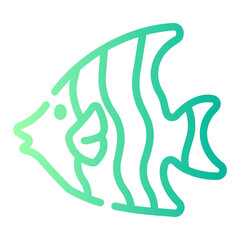 fish Line Gradient Icon