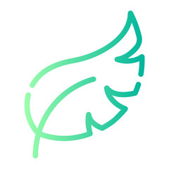 leaf Line Gradient Icon