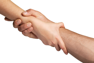 Two hands helping another. People helping concept