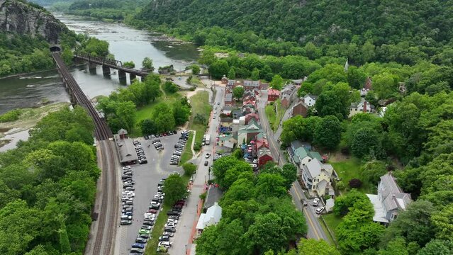 National Park Service manages historic building Harpers Ferry West Virginia. Shenandoah and Potomac rivers.