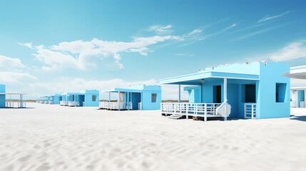 summer beach blue resort ai generative