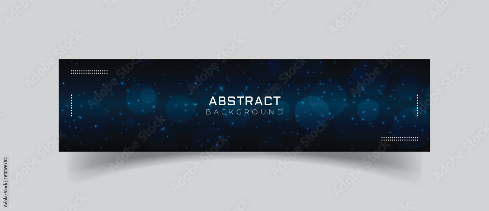 Poster linkedin banner design with buble and light background