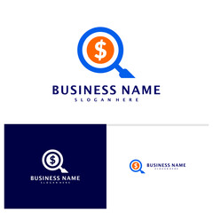 Find Money logo Design Concept Vector. Search Coin logo Template