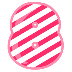 birthday pink numbers design graphic svg