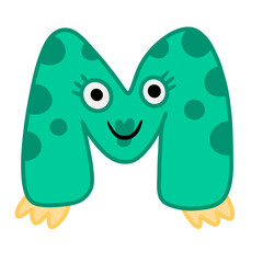 M font girl monster cute funny