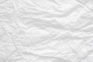 Abstract white crumpled and creased recycle paper texture background