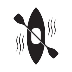 kayaking vector icon