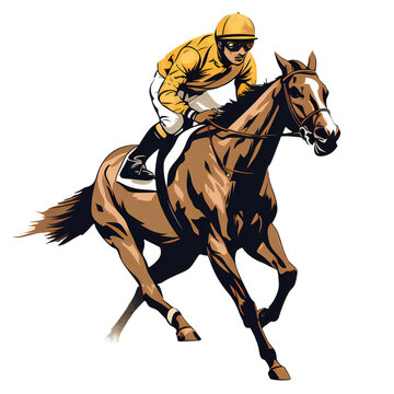 Promotional image for advertising horse racing