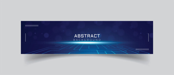 Linkedin banner with shiny technology background