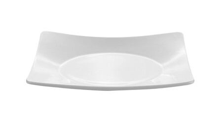 empty white plate isolated on transparent png