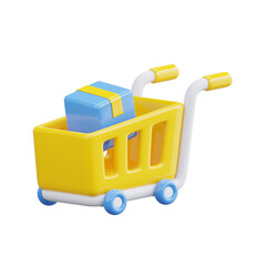 3D Shopping Cart Icon