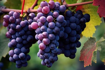 Purple Red-Grapes Ready To Harvest