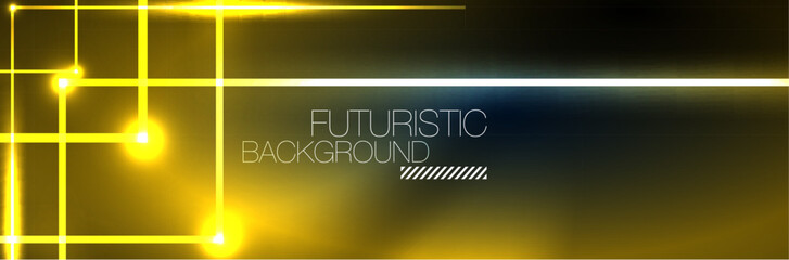 Neon glowing fluid wave lines, magic energy space light concept. Vector illustration for wallpaper, banner, background, leaflet, catalog, cover, flyer