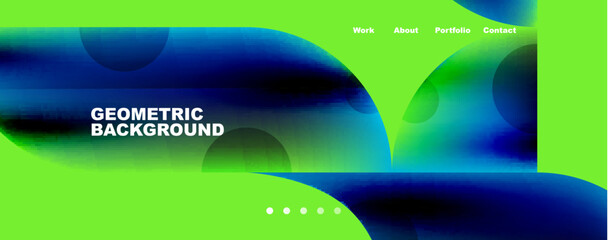 Circle, round elements and lines geometric abstract background. Vector Illustration For Wallpaper, Banner, Background, Card, Book Illustration, landing page