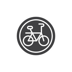 Bicycle zone vector icon