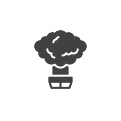 Bench and tree vector icon