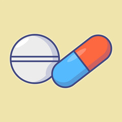 Capsule , pills free icon vector on trendy design