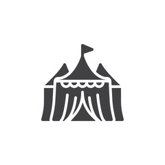 Circus tent vector icon