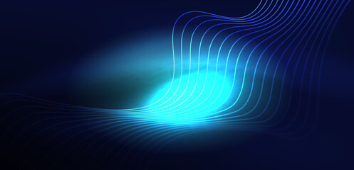 Abstract background neon wave. Hi-tech design for wallpaper, banner, background, landing page, wall art, invitation, prints, posters