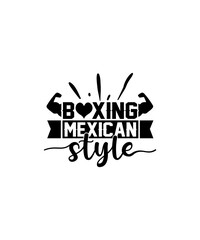 boxing mexican style  svg design