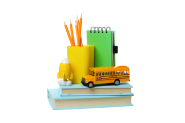 PNG, Concept of school and education, isolated on white background