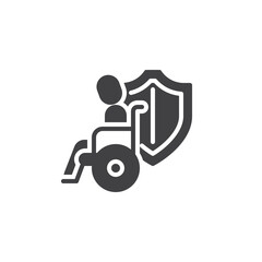 Disability insurance vector icon