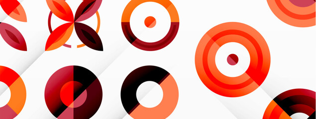 Vibrant and eye-catching vector background featuring a grid of colorful circles arranged in a patterned composition, perfect for modern and trendy designs © antishock