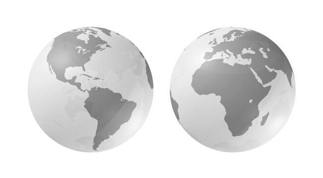 White glossy globes