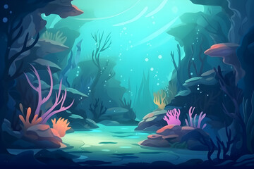 Fototapeta na wymiar Beautiful underwater scene