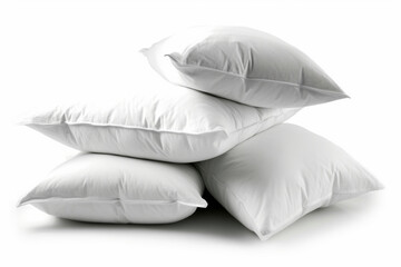 soft pillow, white pillows, isolated pillows, AI Generated