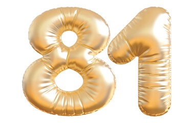 Gold Balloon Number 81