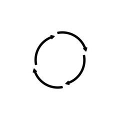 Arrows in circle icon  isolated on white