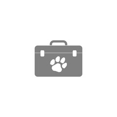 Pet clinic emblem. Veterinary icon isolated on transparent background