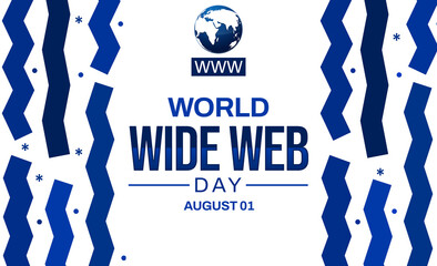 World Wide Web day background with globe and typography design