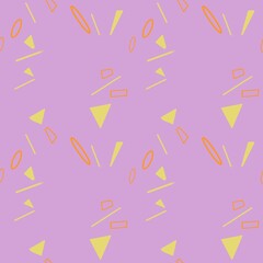 Lavender yellow abstract a geometry pink pattern