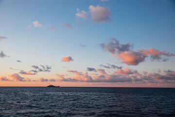 beautiful nature sea walk sea voyage sky in the clouds