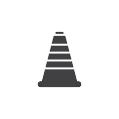 Traffic cone vector icon