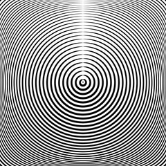 Concentric Rings Pattern with 3D Illusion Effect. Abstract Textured Background.