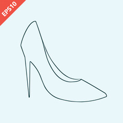 women shoe high heels icon design vector illustration