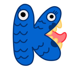 K font girl monster cute funny 