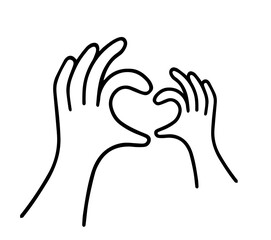 Parents and a kids hands forming a heart shape vector illustration. Family baby shower concept.