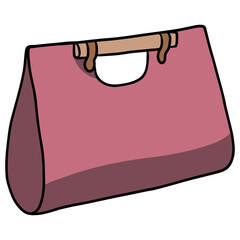 Colorful bag design.Hand drawn,creative with illustration in flat design.Concept of bag design.