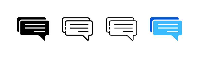 Speechbubble. Different styles, colored, speech bubble icon. vector icon.