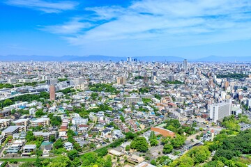 東山スカイタワーから眺める名古屋駅方面の街並み