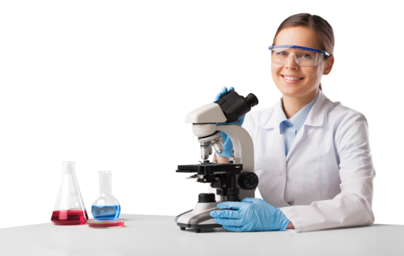 Young scientist doing some research