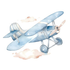 Watercolor Teddy Bear Boy Blue Color Clipart Element Printable Commercial Use